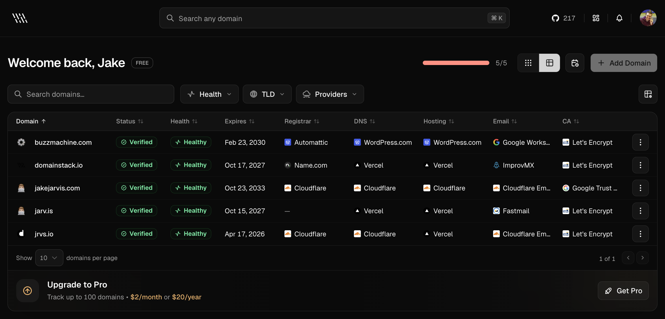  Domainstack.io — 开源的一体化域名情报查询与监控平台