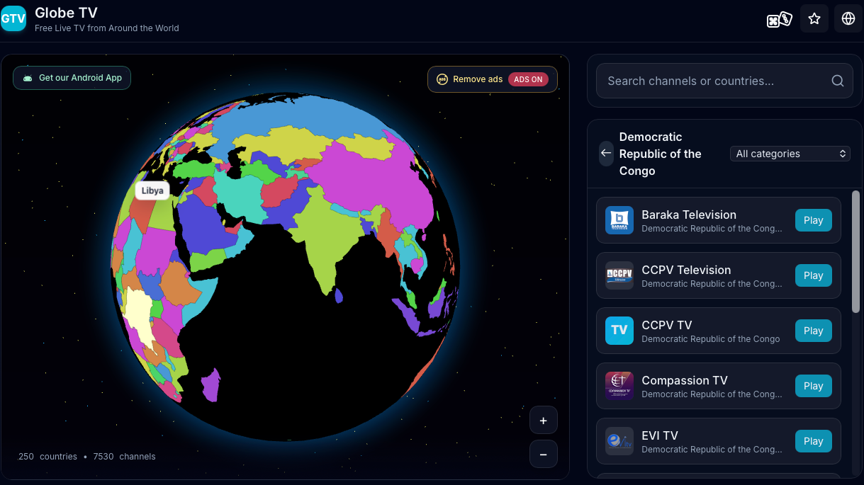 GlobeTV.app：一个把全球电视搬进浏览器的轻量级工具