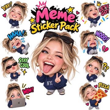 Meme Sticker 3X3 Pack